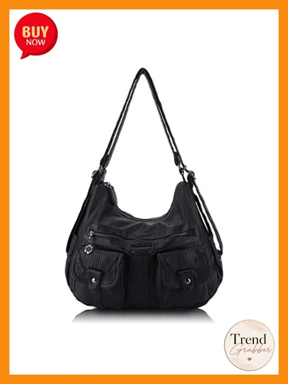 Women's Multifunctional Soft Faux Leather Handbag Hobo Backpack Crossbody with
